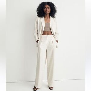 Madewell Blazer M Caldwell Double-Breasted Oversized Plaid